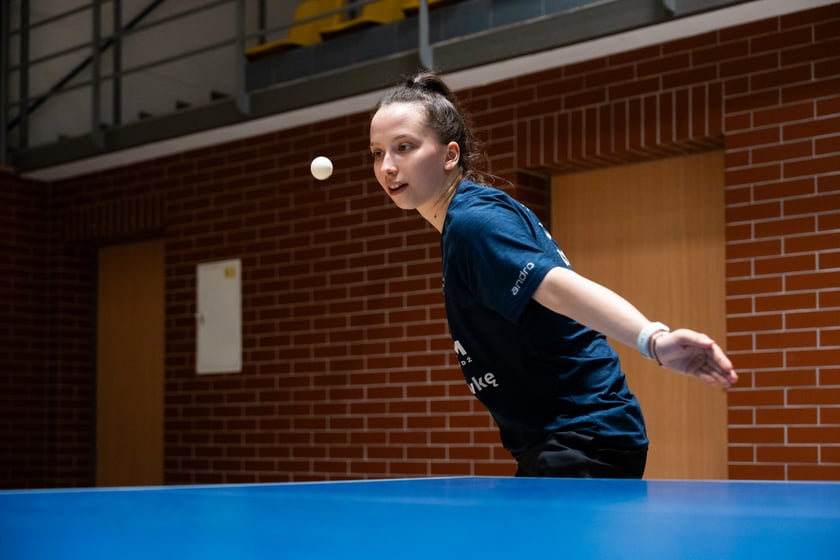 Katarzyna Węgrzyn na treningu w hali Uniwersytetu Ekonomicznego we Wrocławiu